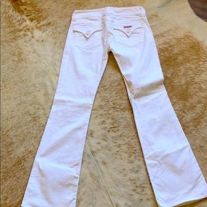 Hudson White Flared Jeans